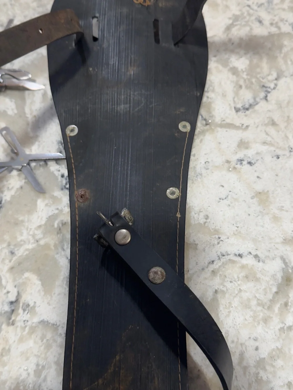 Black Leather Survival Knife with Sheath - Unbranded 3 knives